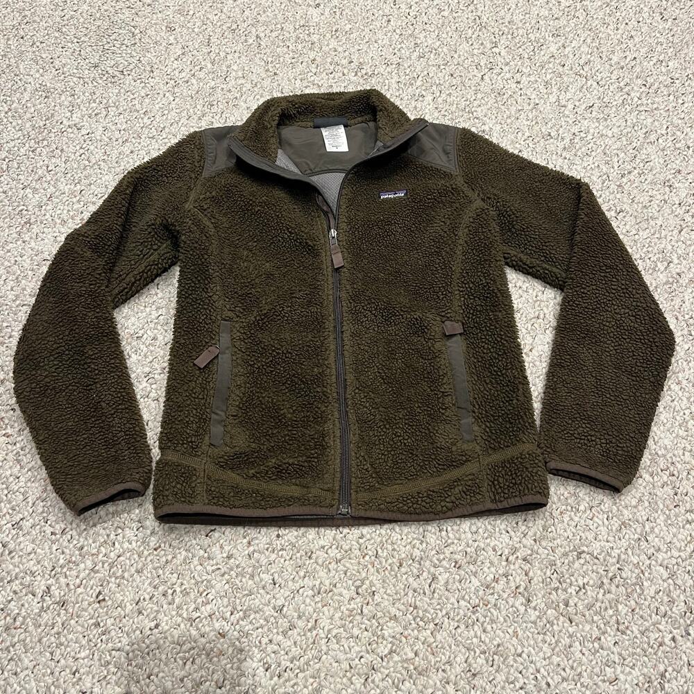 Patagonia Retro-X Jacket Full Zip Sz M Brown Fleece Sherpa Cabincore Outdoor